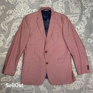 Tommy Hilfiger Men's Pink Blazer Tailored Formal Sport Coat